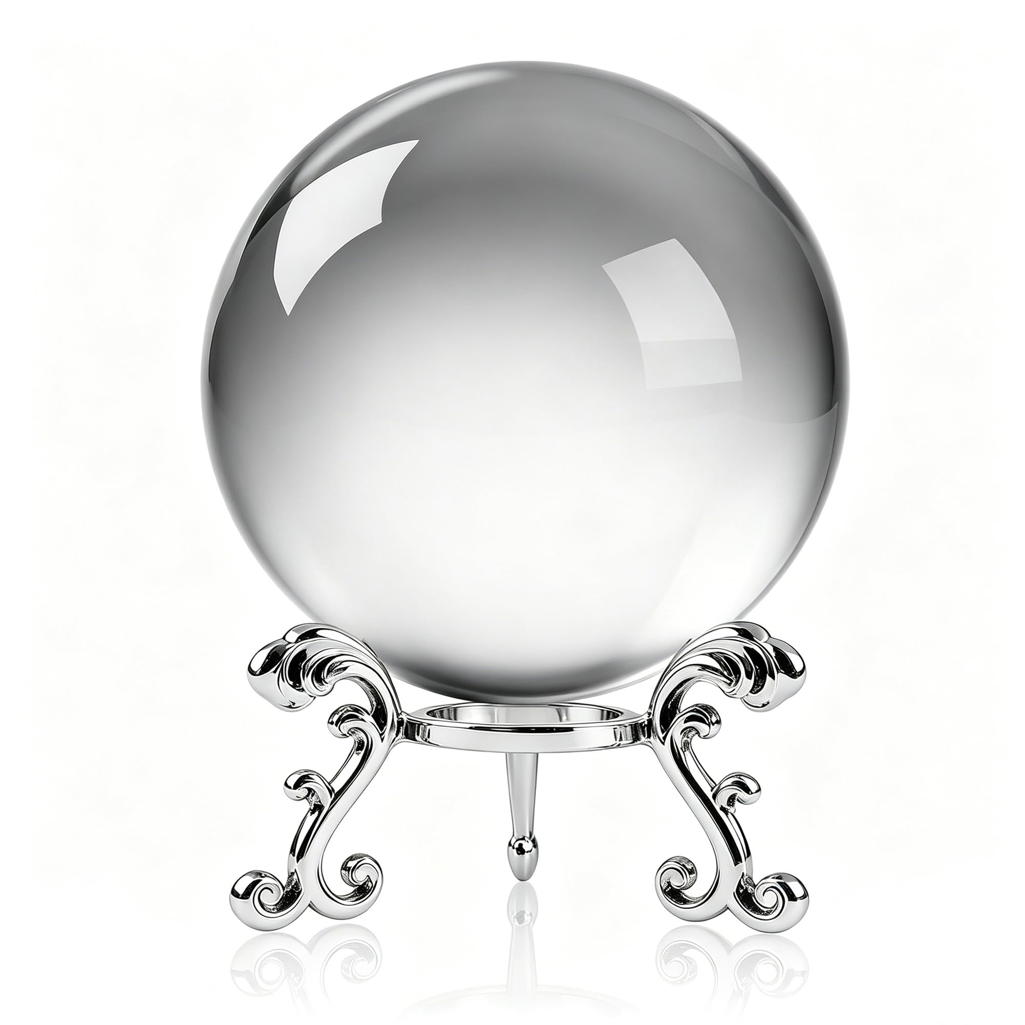 ZEERSHEE 3.1in Crystal Ball with Stand, Photography Prop for Decor
