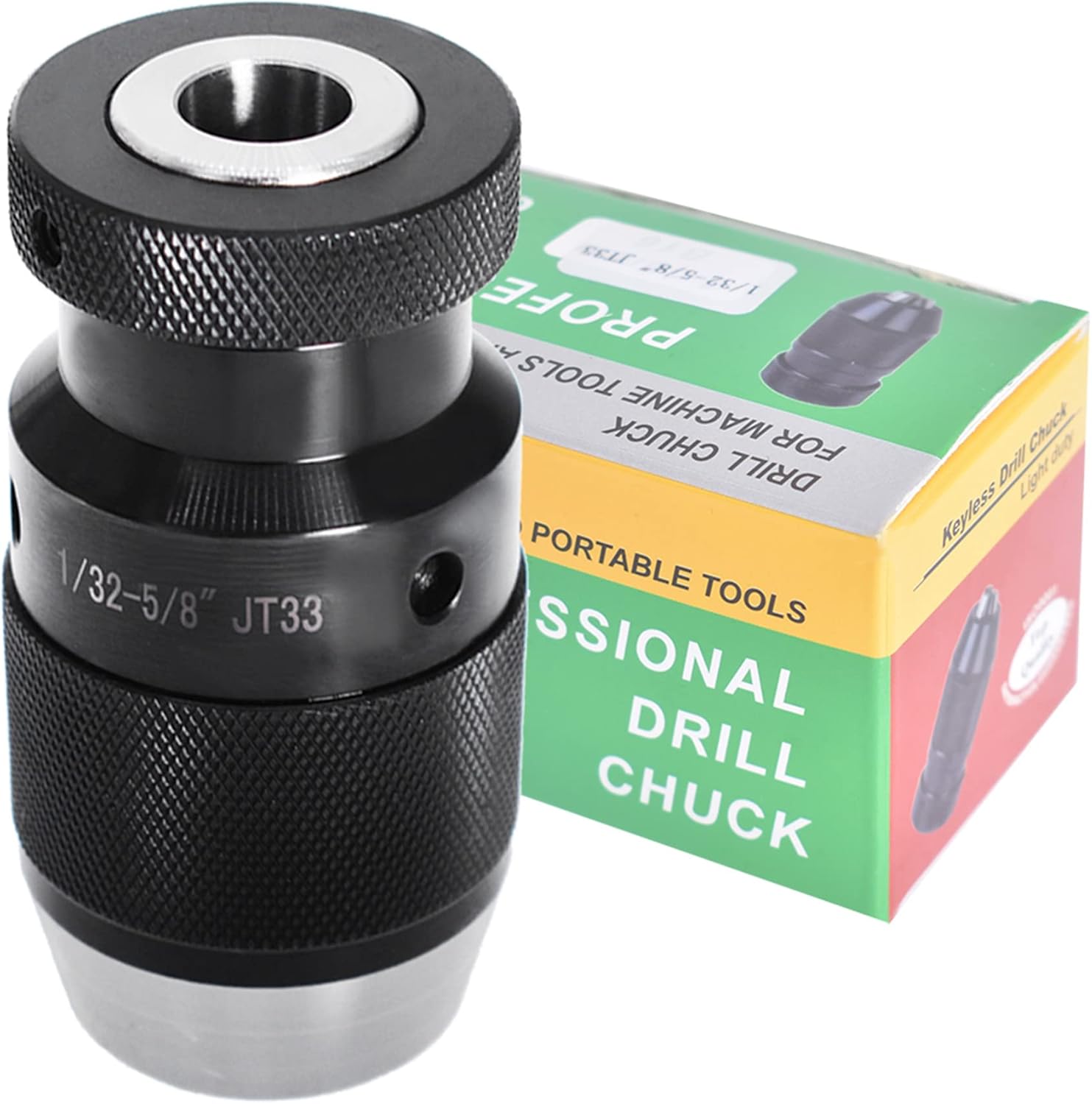 kimllier JT3 Self-tightening Keyless Drill Chuck 3/16-3/4 Inch Clamping Range 0.002 Inch Accuracy Heavy Duty Drill Chuck Fit for CNC Lathe Milling Drill Machine