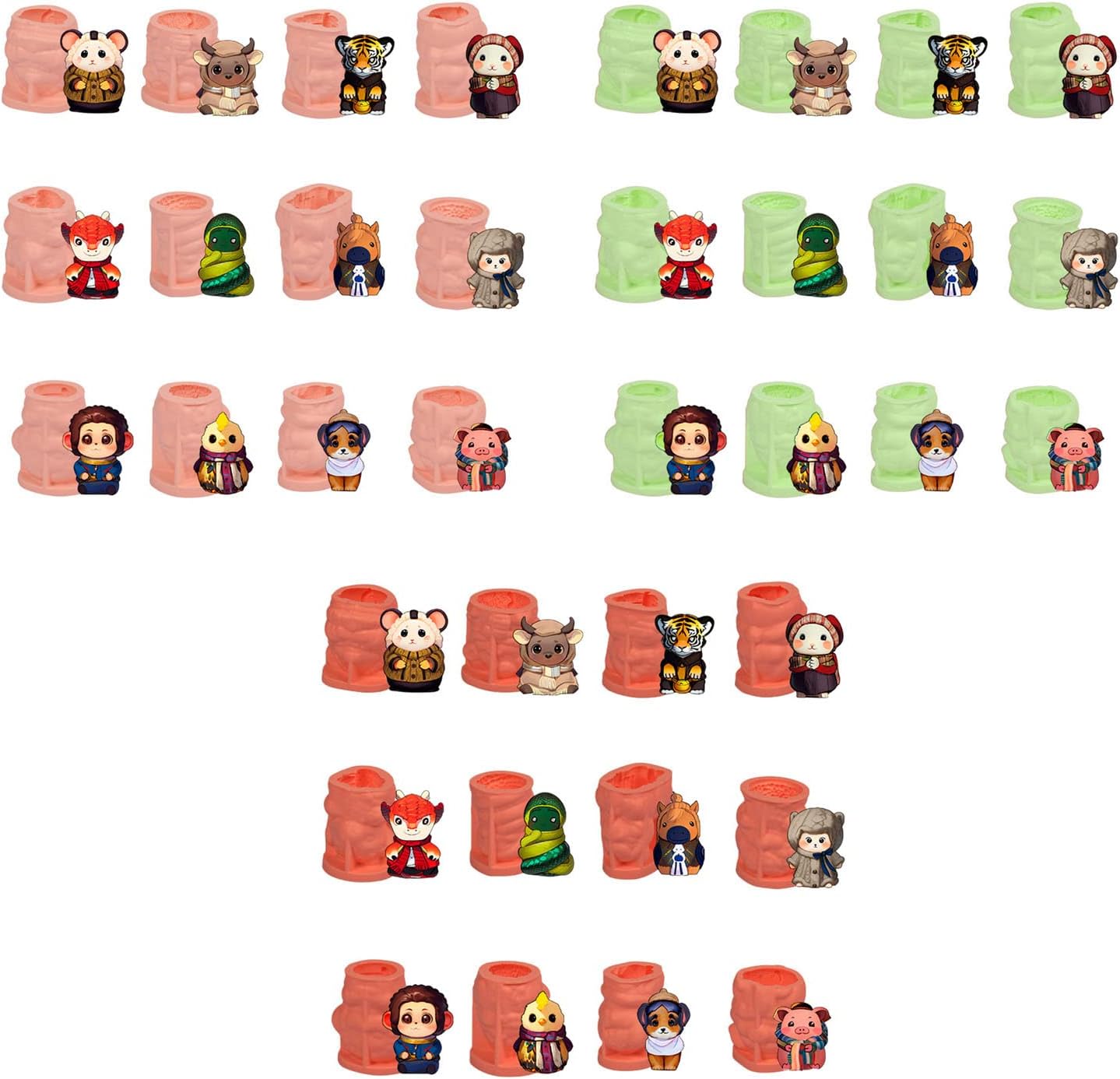 12種類 動物 中国 石鹸 焼き型 かわいい ケーキ デコレーション ギフト ケーキ 型 キッチン 小物 調理器具 食品グレード シ