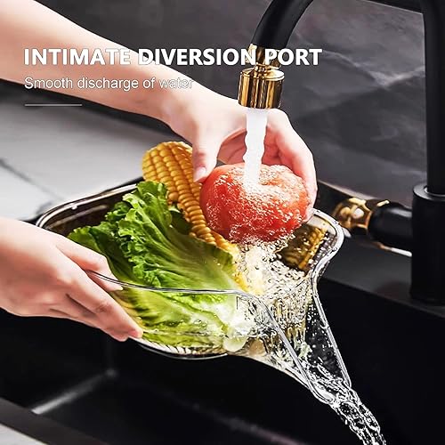 Miniatura 5 de Embudo de cesta de drenaje, cesta de drenaje multifuncional, cesta de plástico con embudo, coladores para cocina para verduras, pasta, frutas,