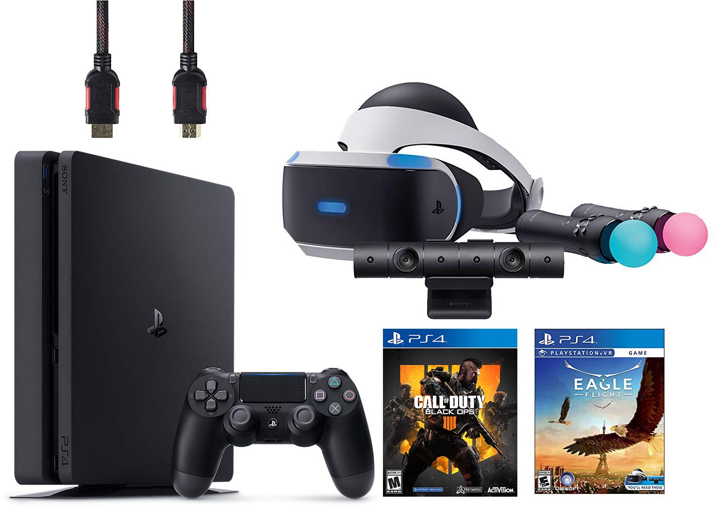PlayStation VR Start Bundle 5 Items:VR Headset,Move Controller,PlayStation Camera Motion Sensor,PlayStaion4 Call of Duty Black Ops III,VR Game Disc PSVR EV-Valkyrie