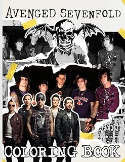 Avenged Coloring Book: A Unique Simple Sevenfold Premium Many Pages Bring Happiness Books For Adults, Teenagers