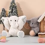 TCBunny Bébé Elephant Bedtime en peluche d'animaux farcis cadeau de jouet 11", Les enfants (blancs)