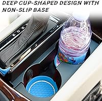 Vista 86 de zipelo Bling Car Cup Coaster, 2 Pack Universal Vehicle Anti-Slip Cup Holder Insert Coasters, Crystal Rhinestone Silicone Shockproof Drink Mat, Car