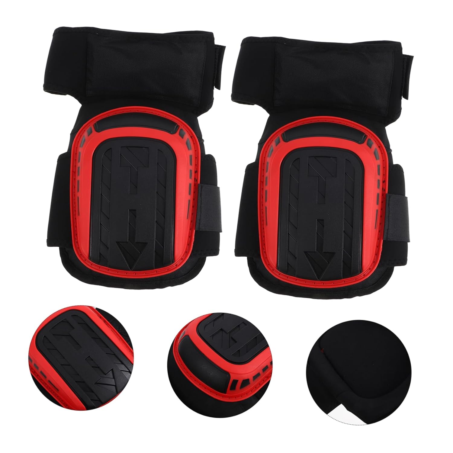 Mipcase Heavy Duty Ergonomic Knee Pads for Construction and Gardening Non- Gel with Adjustable Straps and Comfortable for Men and Women