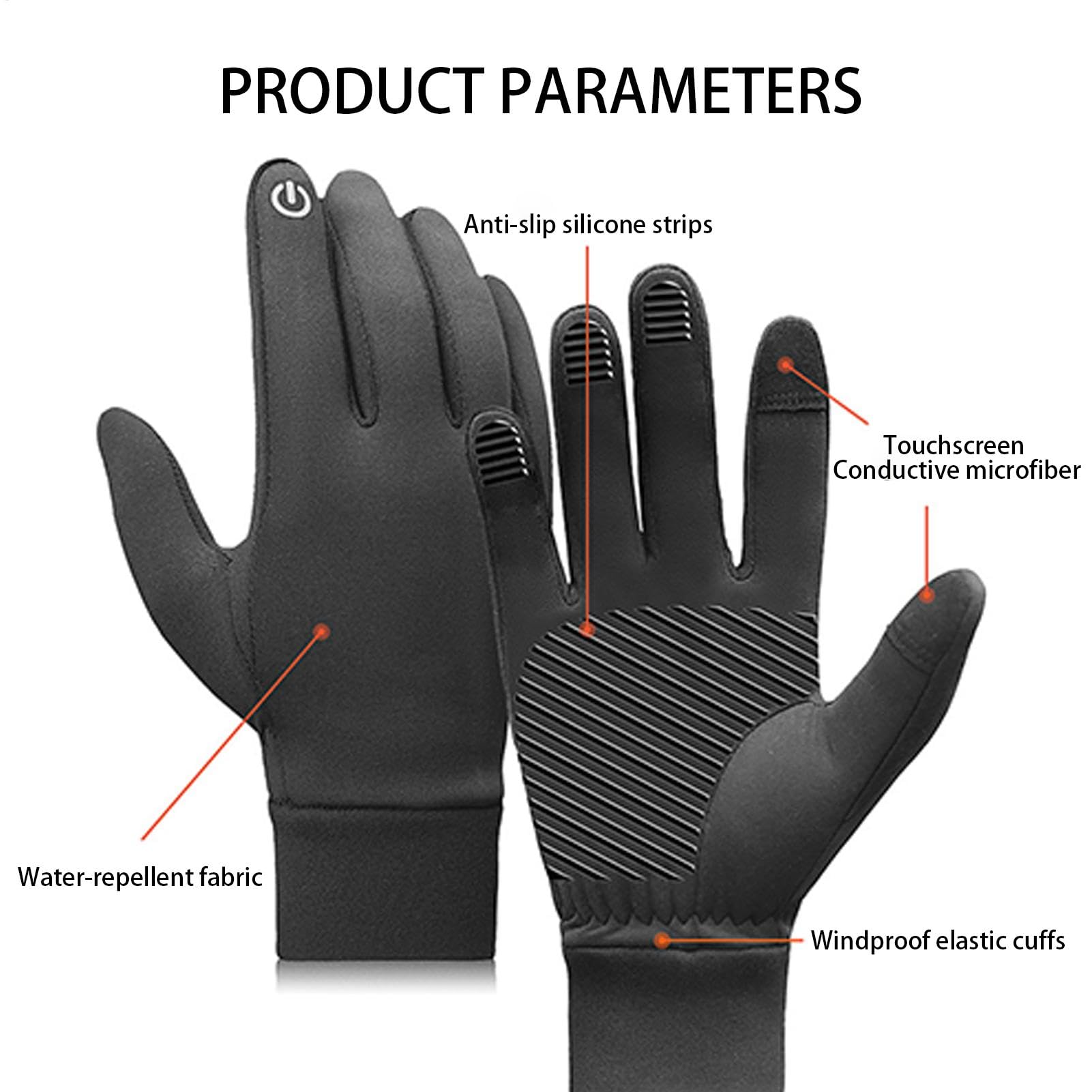 Genérico Guantes De Invierno Mitones Unisex Antideslizantes Running | Guantes Térmicos Para Clima Frío De Invierno, Ciclismo, Pesca, Camping, Running, Esquí, Trabajo, Estudio, Deportes,