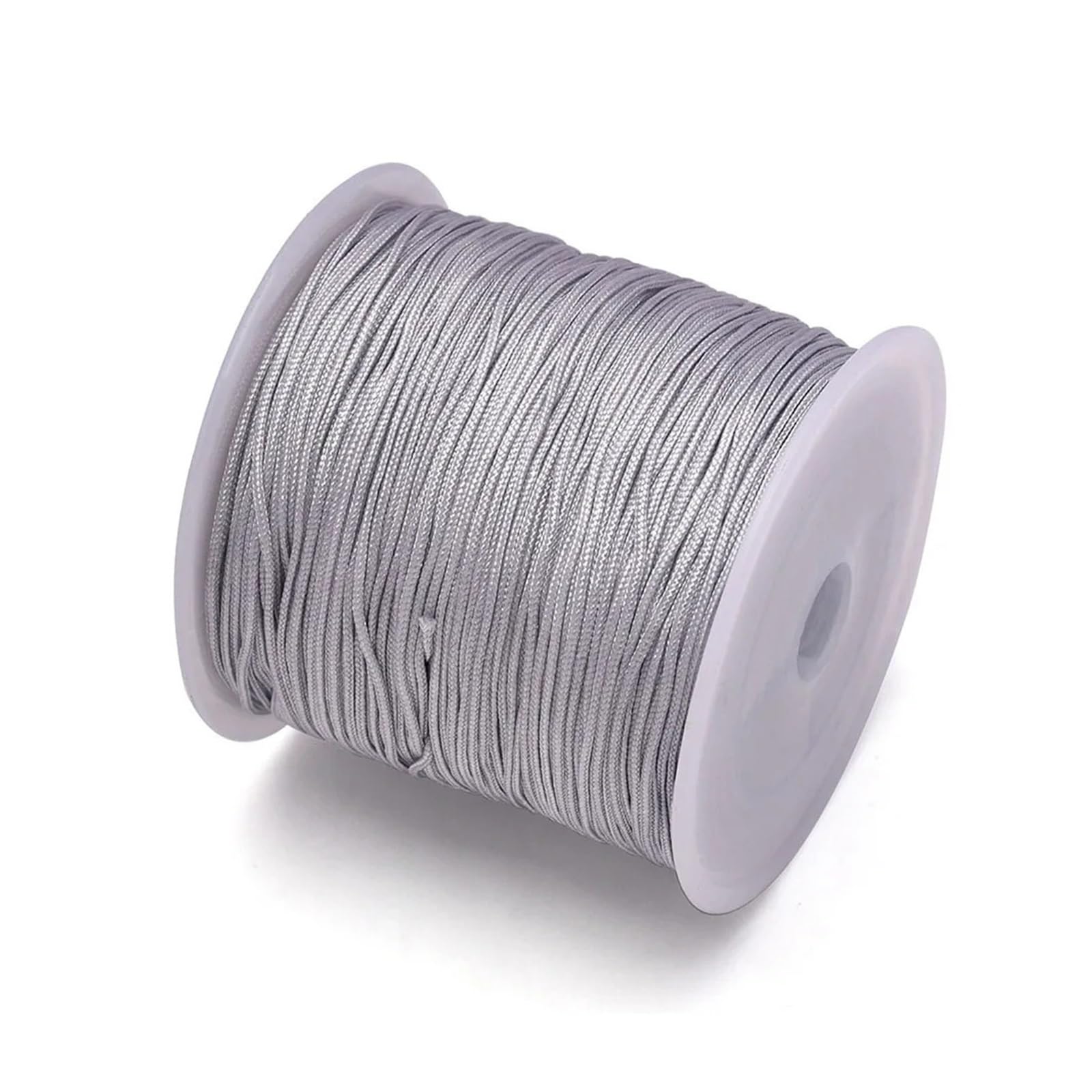 Nylon Cord Thread 10pcs 100yard 0.8mm Nylon Beading Cord Black Chinese Knot Rattail Macrame String Roll for Jewelry Making for Making Bracelet, Necklace, Chinese Knot(Grey)