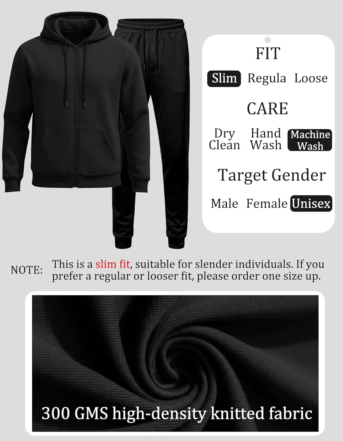 MrGentel Men's Tracksuits 2 Piece Set Full Zip Hoodie Jogging Sweatsuit Sets Casual Athletic Track Suit - Image 6