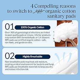 Rpe Life 100% Organic Panty Liners for Women-240ct, Ultra Thin Cotton Cover, Regular Pantiliners, Light Absorbency, Unscented Barely There Pantie Liners (Regular Liner, Size 1, 240ct)