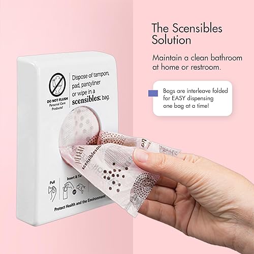 Miniatura 6 de Bolsas de eliminación para productos de cuidado menstrual  Caja de recarga de 50 unidades  para la eliminación de tampones, almohadillas,