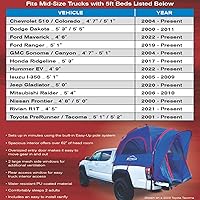 Vista 6 de Pittman - Truck Bed Tent with EZ-UP Design - Truck Tent for Camping - Includes Rain Fly, Extra Wide Entry, Oversize Air Mesh & Porch Cover - Premium