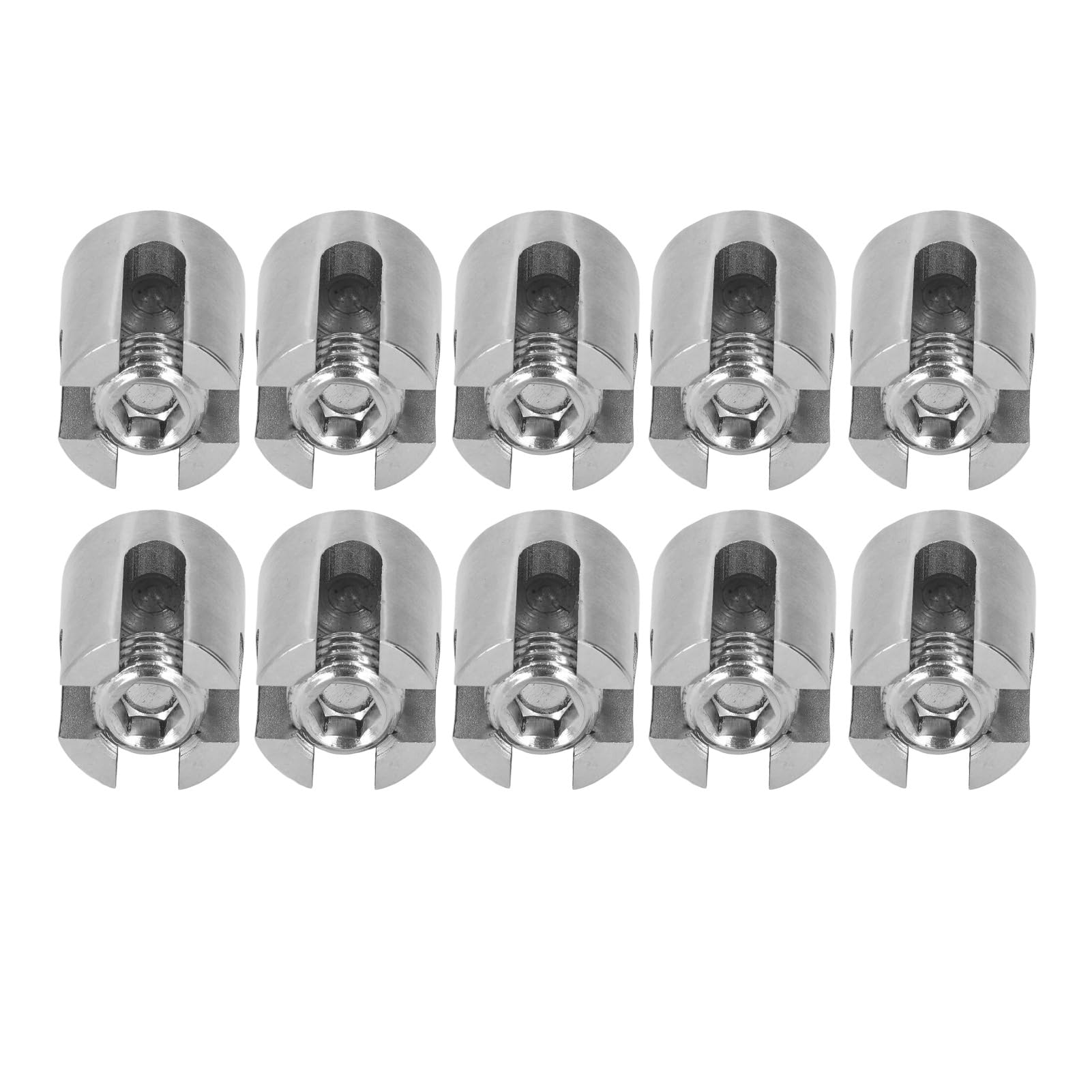 Hardware di posizionamento ad angolo di 90 gradi per fune fino a 8 mm di diametro - 10 pezzi Morsetto per cavo a croce in acciaio inossidabile 316 Clip per fune per ringhiera