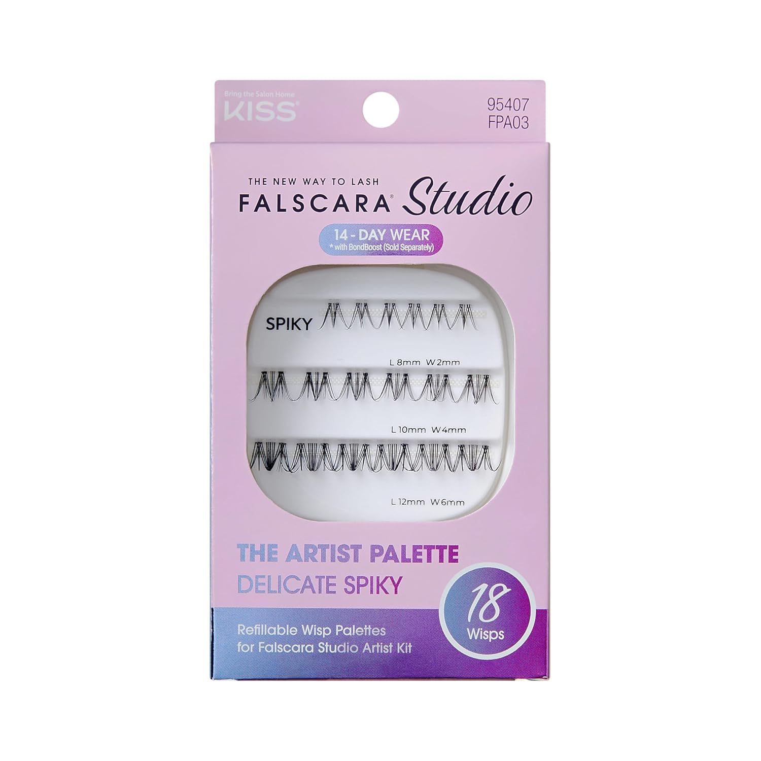 FALSCARA Studio Lash Extension Kit Individual Lash Palette 18 Stackable Lash Clusters Delicate Spicy False Eyelashes Light Volume
