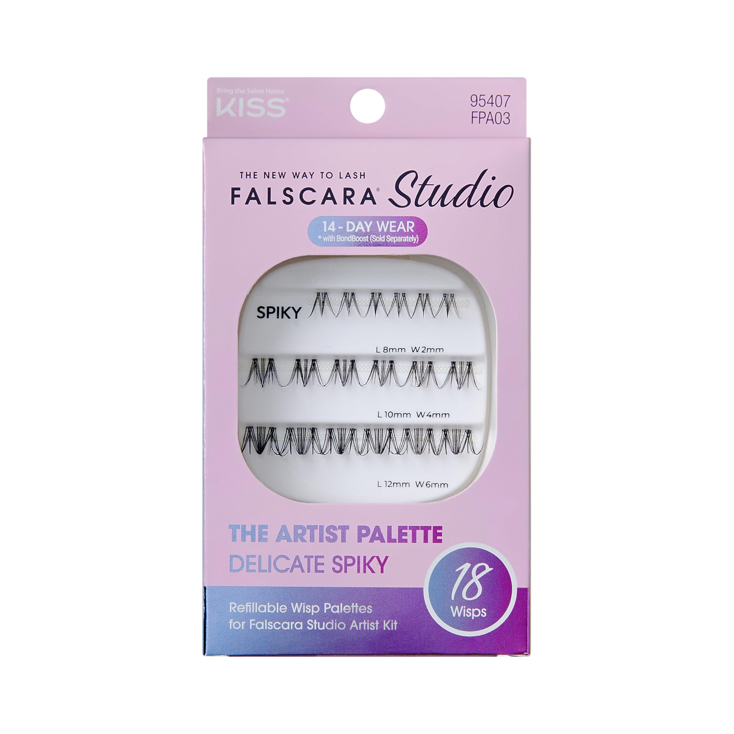 FALSCARA Studio Lash Extension Kit Individual Lash Palette 18 Stackable Lash Clusters Delicate Spicy False Eyelashes Light Volume