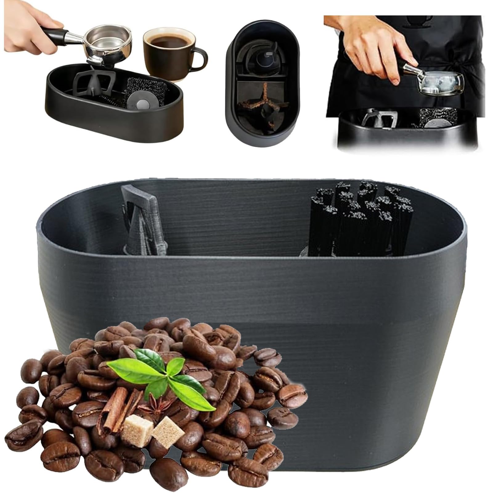Kit de limpieza de portafiltro de café, limpiador eléctrico de cajas, recogedor de tierra, cepillo profesional para espresso, dispositivo de filtro de máquina de café para sistemas barista