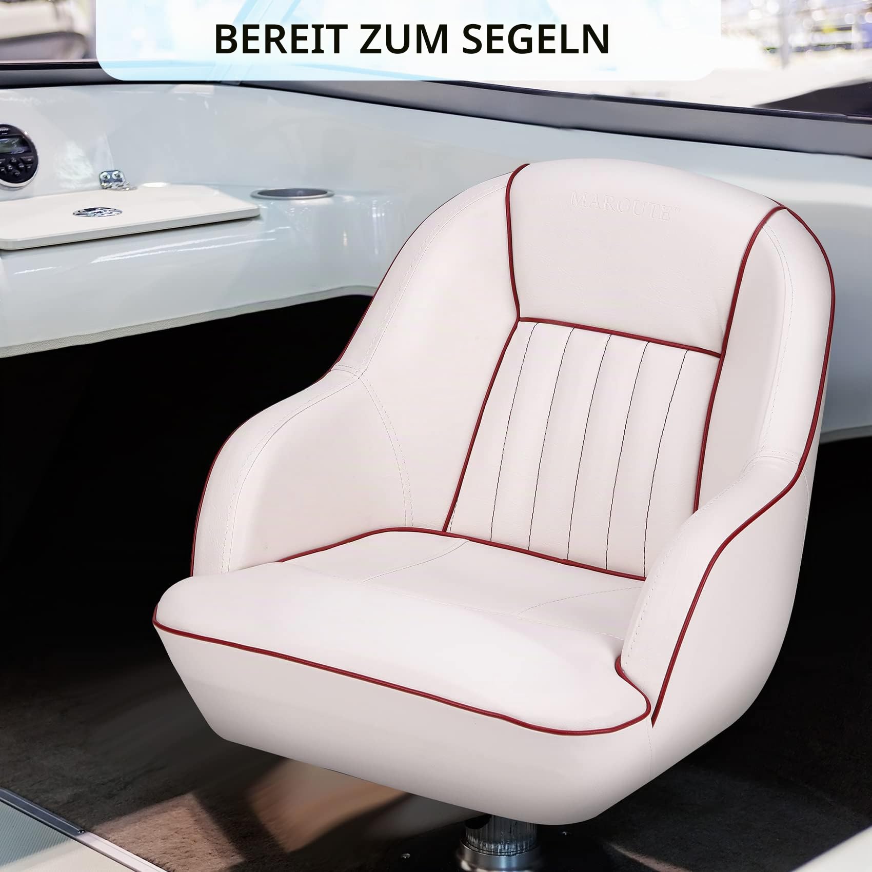 Pontonboot-Sitz Bootskapitänssitz, ergonomischer Kapitänssitz,