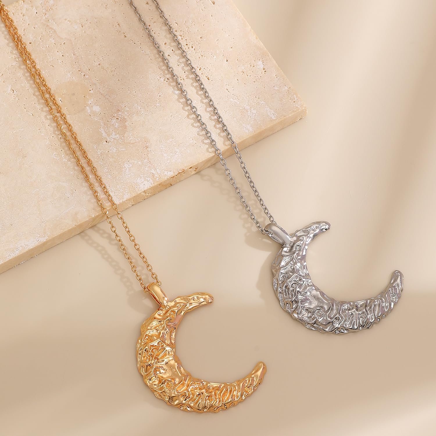 Chunky Star Pendant Necklace Sliver Long Gold Big Star Necklace Large Five Pointed Stars Necklaces for Women Statement Jewelry - Image 6