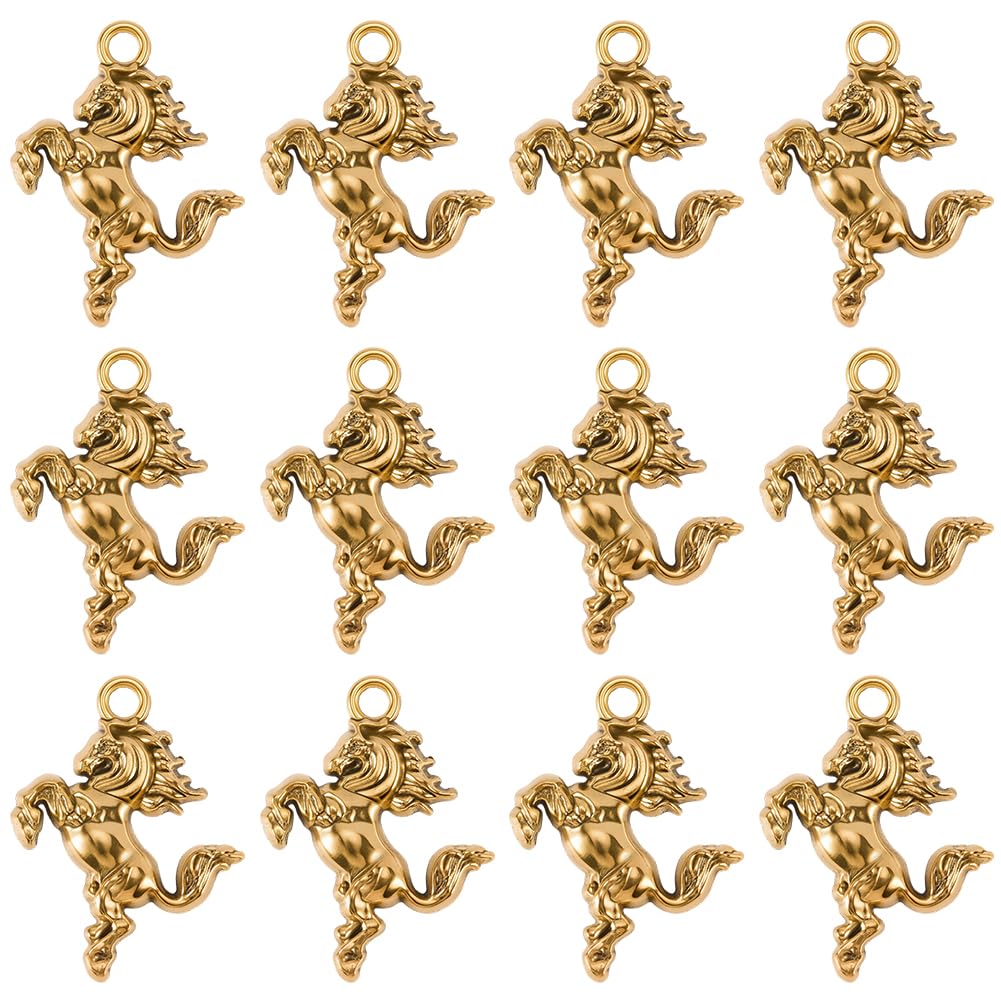 Pendentif équestre en métal doré pour bracelet d'amitié et atelier créatif entre amies