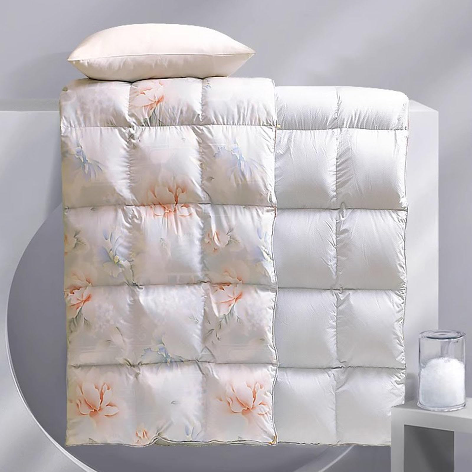 Pocieszyciel Puchowy Z Piórami Queen Size Lekki, Pogrubiony, 100% Bawełny, Zimowy Wkład Do Kołdry, Wypełnienie 900, Puszysty, średnio Ciepły, Puchowe Kołdry Z Nadrukiem, Pikowana Kołdra,200x230cm