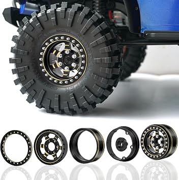OGRC 1.9 Brass Wheels 238g Heavy Duty RC Crawler Wheels Beadlock Wheel Rim Hub for TRX4 TRX6 SCX10 Gen 8 7 D90 VS4-10 1/10 RC Crawler Car