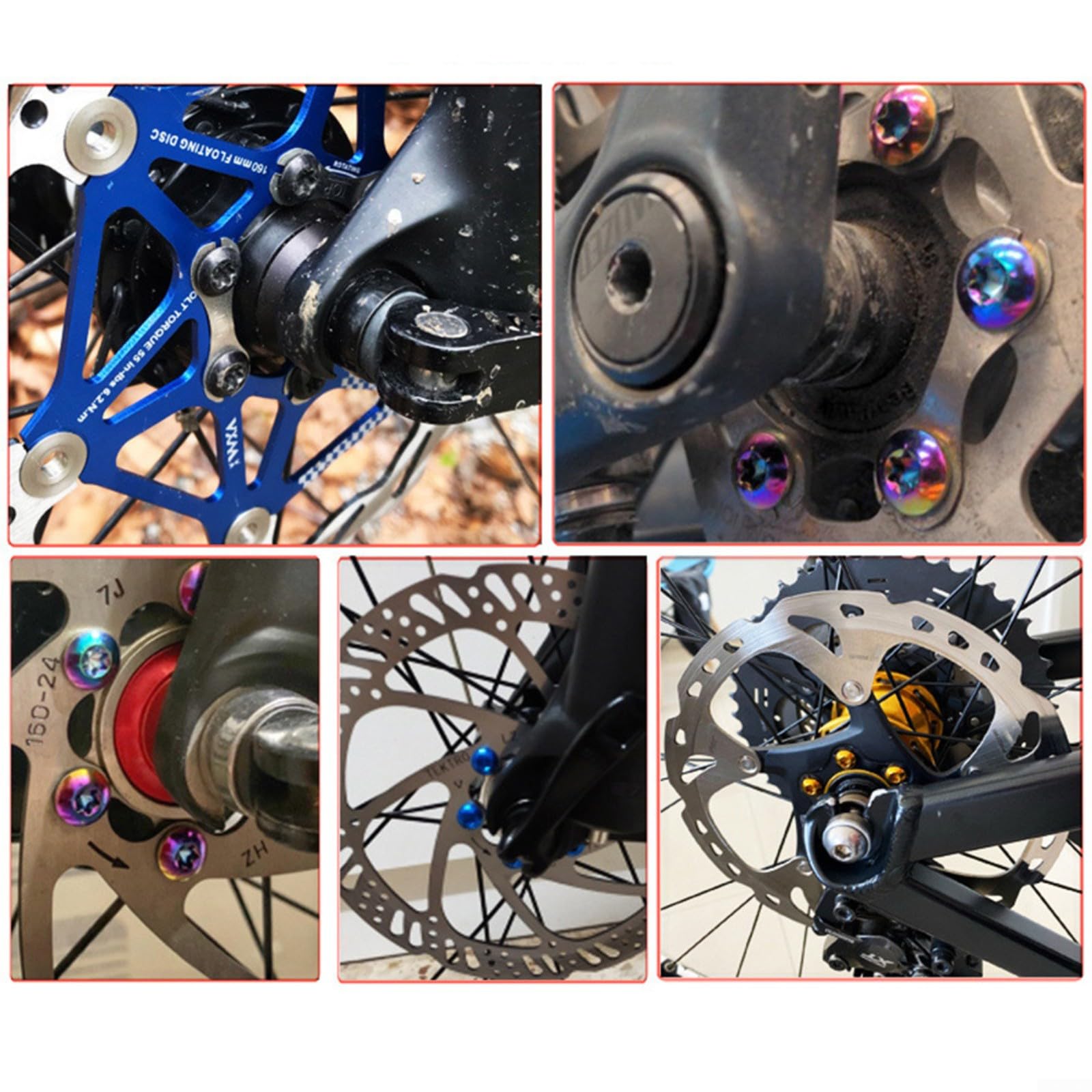 Viti Disco Freno Bici - 12 Pezzi M5x10mm, T25, Nero - Foto 1