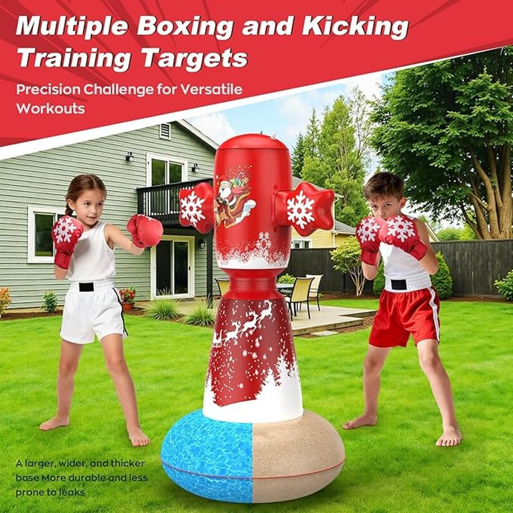 Colonna da boxe, sacco da boxe gonfiabile, giocattolo per bambini