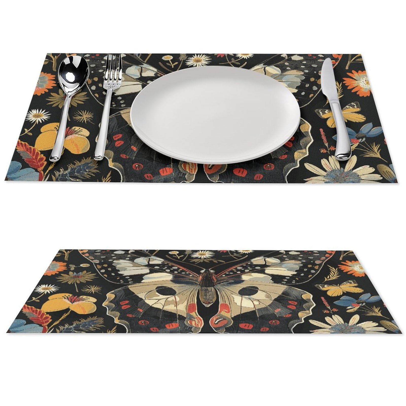 Sets de table papillon pour repas en extérieur et intérieur