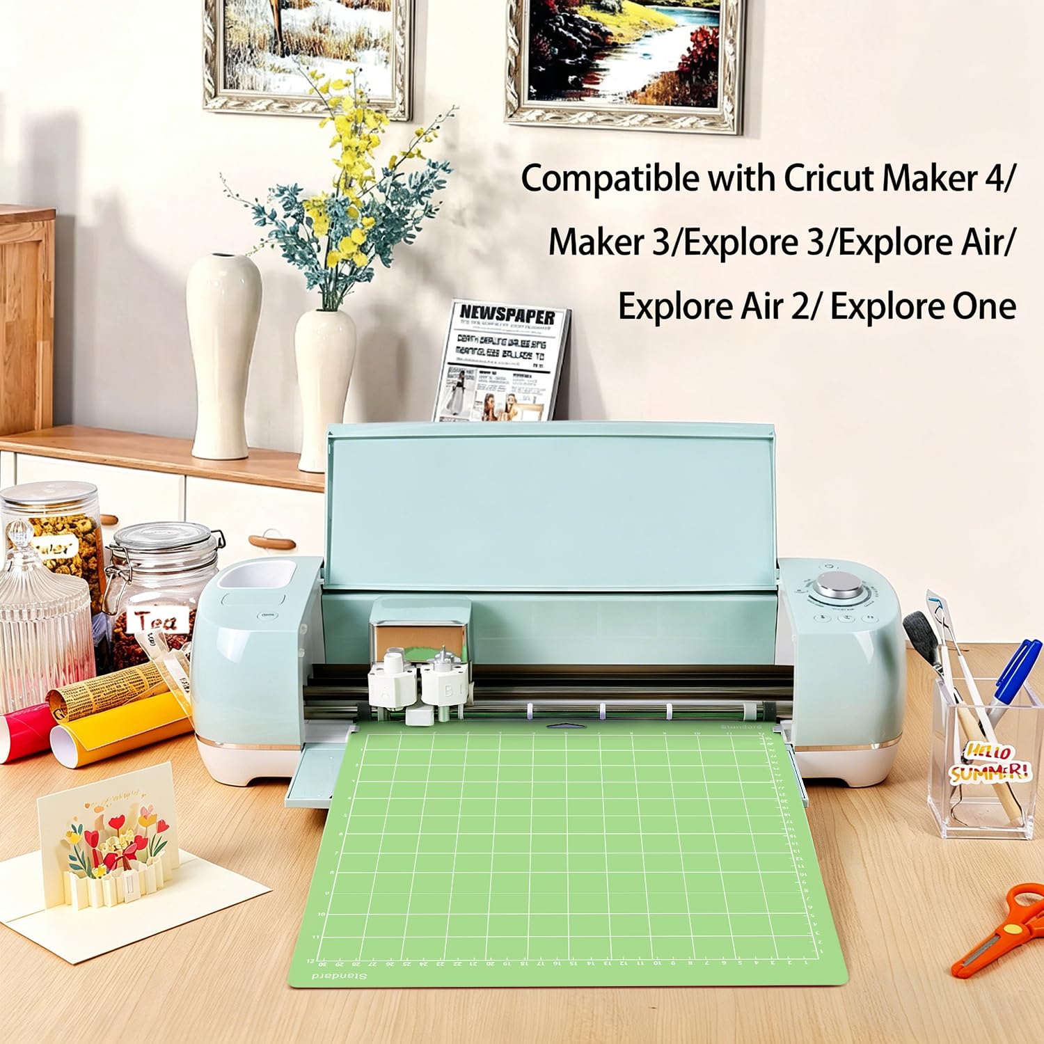 Gwybkq Cutting Mats - 8 Pack Sticky Green Mats -5