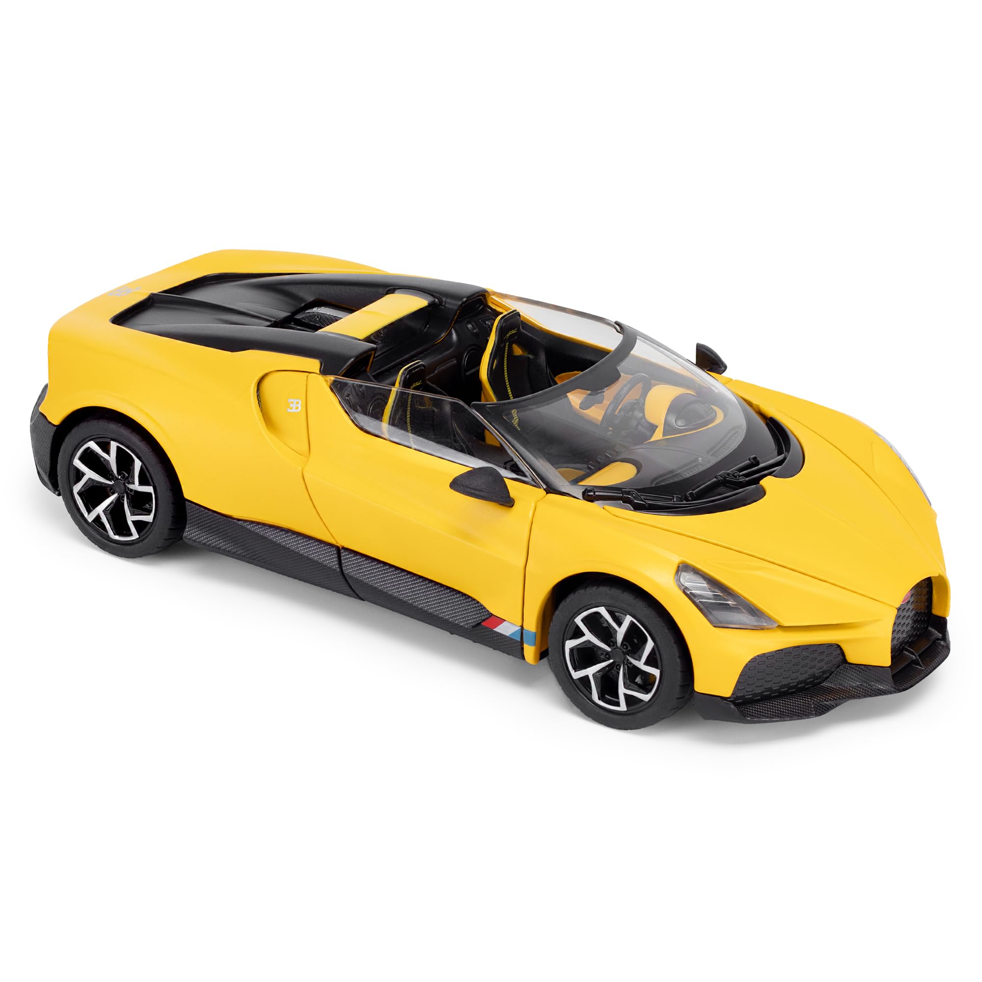 Bugatti Mistral 1:24 Scale Die-Cast Model Car - Yellow | Detailed Collectors Edition Diecast | Official Licensed Product