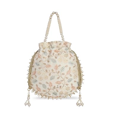 Lavie Women's Aria Round Embriodered Potli | Ladies Purse Handbag