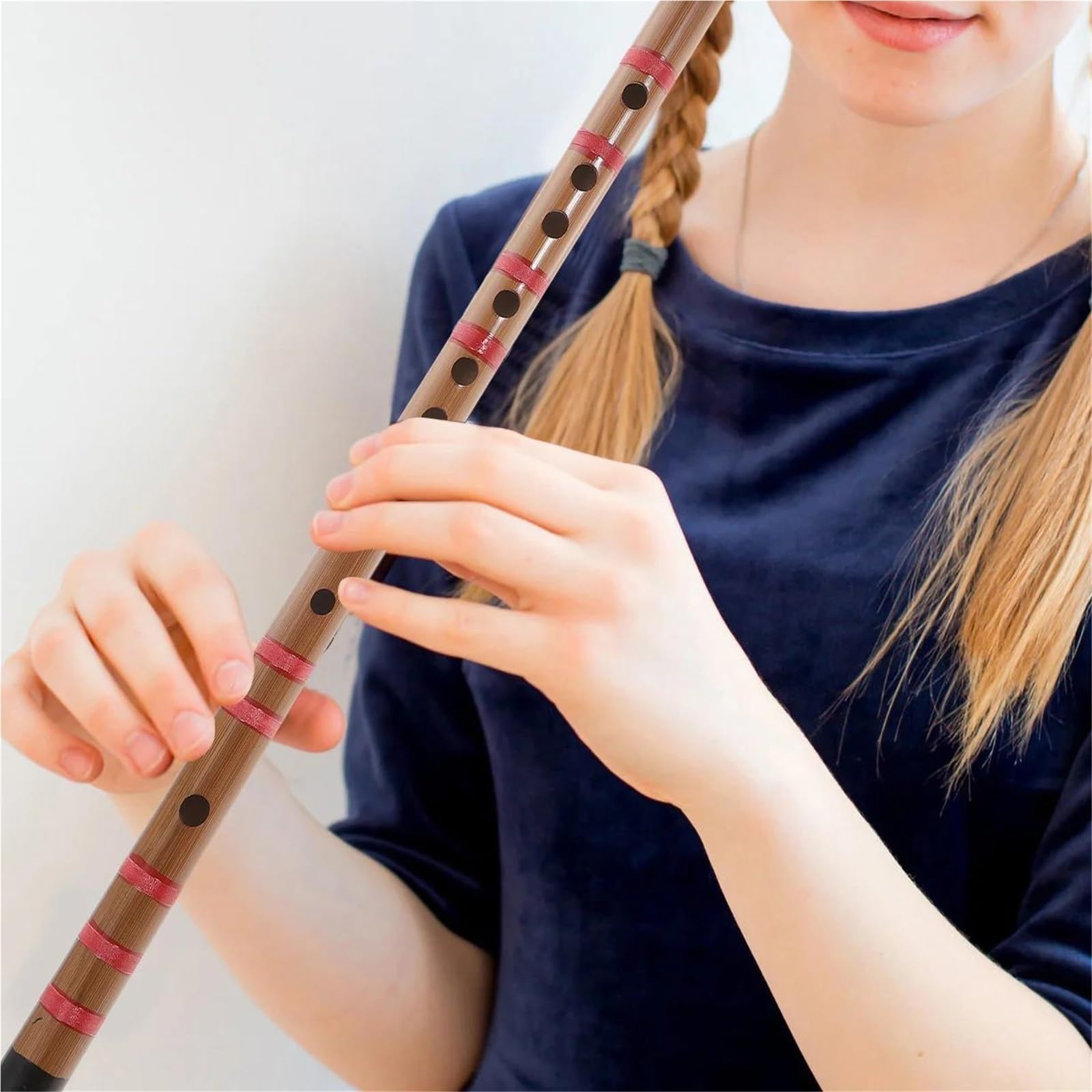 Instrument De Flûte En Bambou Flûte De Bambou Instrument Traditionnel Shakuhachi Pour Débutants Flûte De Bambou En Bois Pour Adultes Facile À Jouer(A)