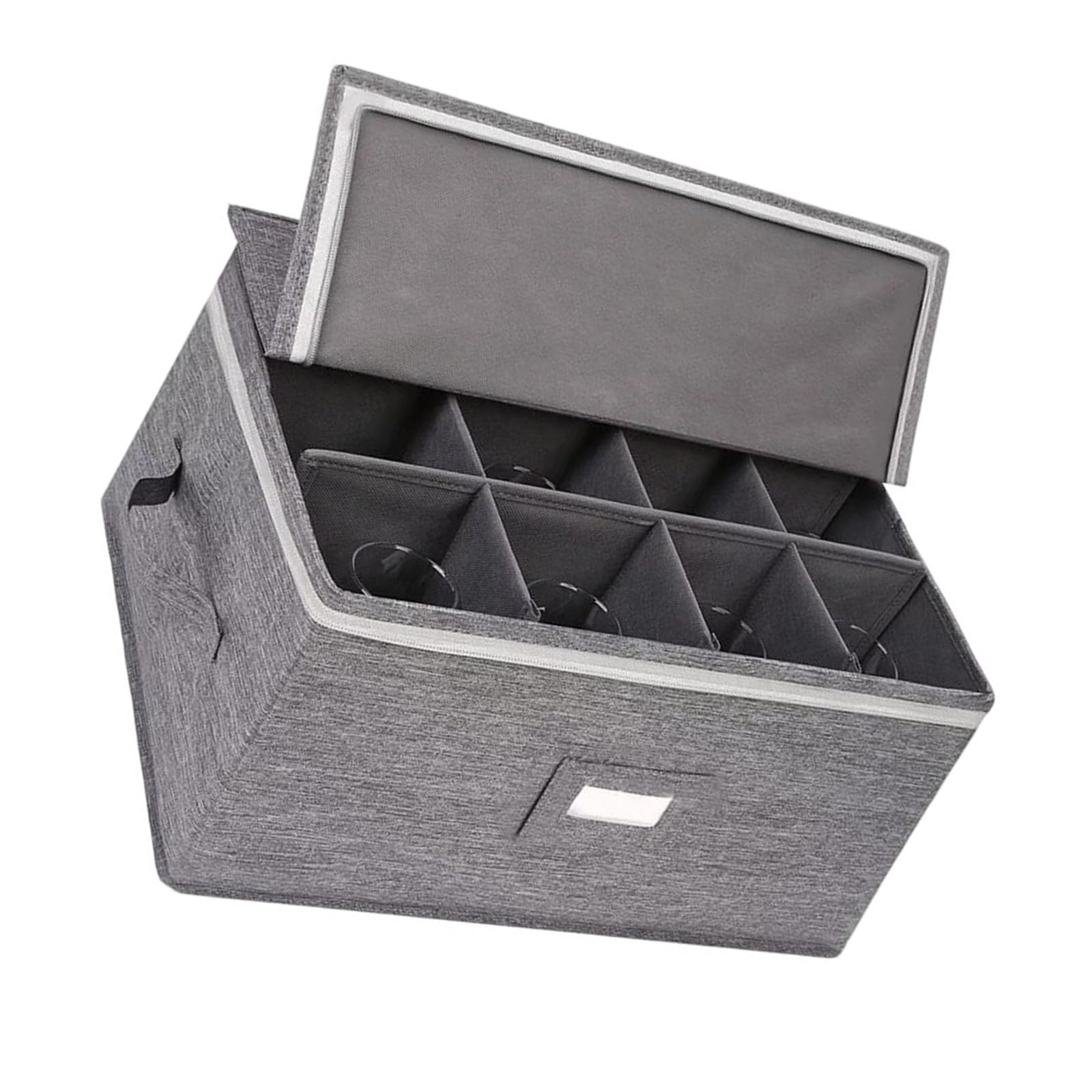 HDOYTXXM Premium Planner 12 Individual Protective Openings Against Crash Plan Gray Not Woven Fabric Storage Answer Protective Drinkware Storage Case