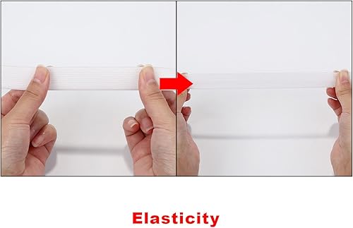 Miniatura 3 de Hicarer Elástico de 34 pulgadas para coser bandas elásticas anchas de punto, carretes elásticos de 21.5 yardas, cordón elástico para proyectos de