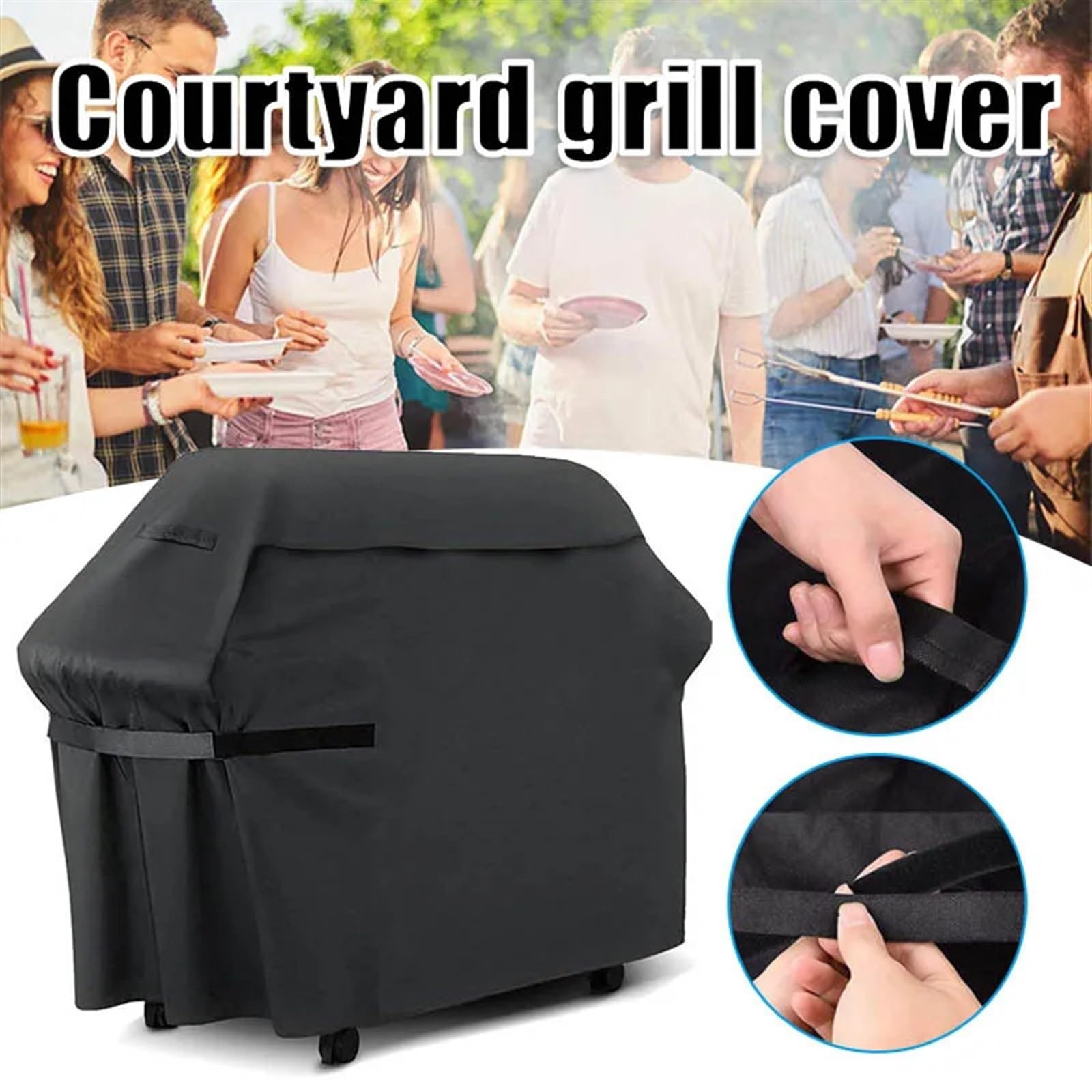 Funda para Barbacoa, Protección for Parrilla Exterior de Tela Oxford Resistente al Agua 420D