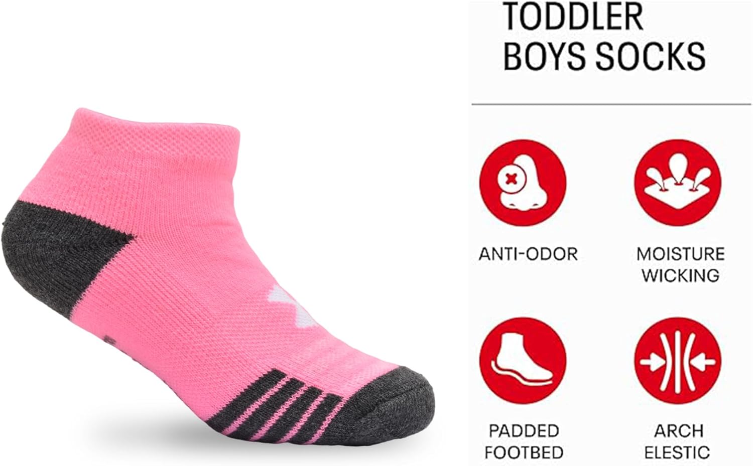 6PK UA PERFORMANCE TECH HALF-CUSHION QUARTER SOCKS - Image 4