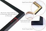NIHO-JIUMA Wood Photo Frame, Fits 12 X 12 in / 30 X 30 cm Diamond Painting or Oil Paintings Photos, Pine Wood Picture Frames & Plexiglass (2-piece set, Black, With Mat)
