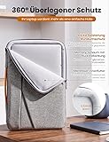 DOMISO Laptop Bag Laptop Bag Notebook Sleeve Case Bag Protective Case Compatible with 15 Inch MacBook Air M4 M3 M2, MacBook Pro, 14-15 Inch HP Dell ASUS Lenovo, Laptop Case Women with Handle, Grey - 2