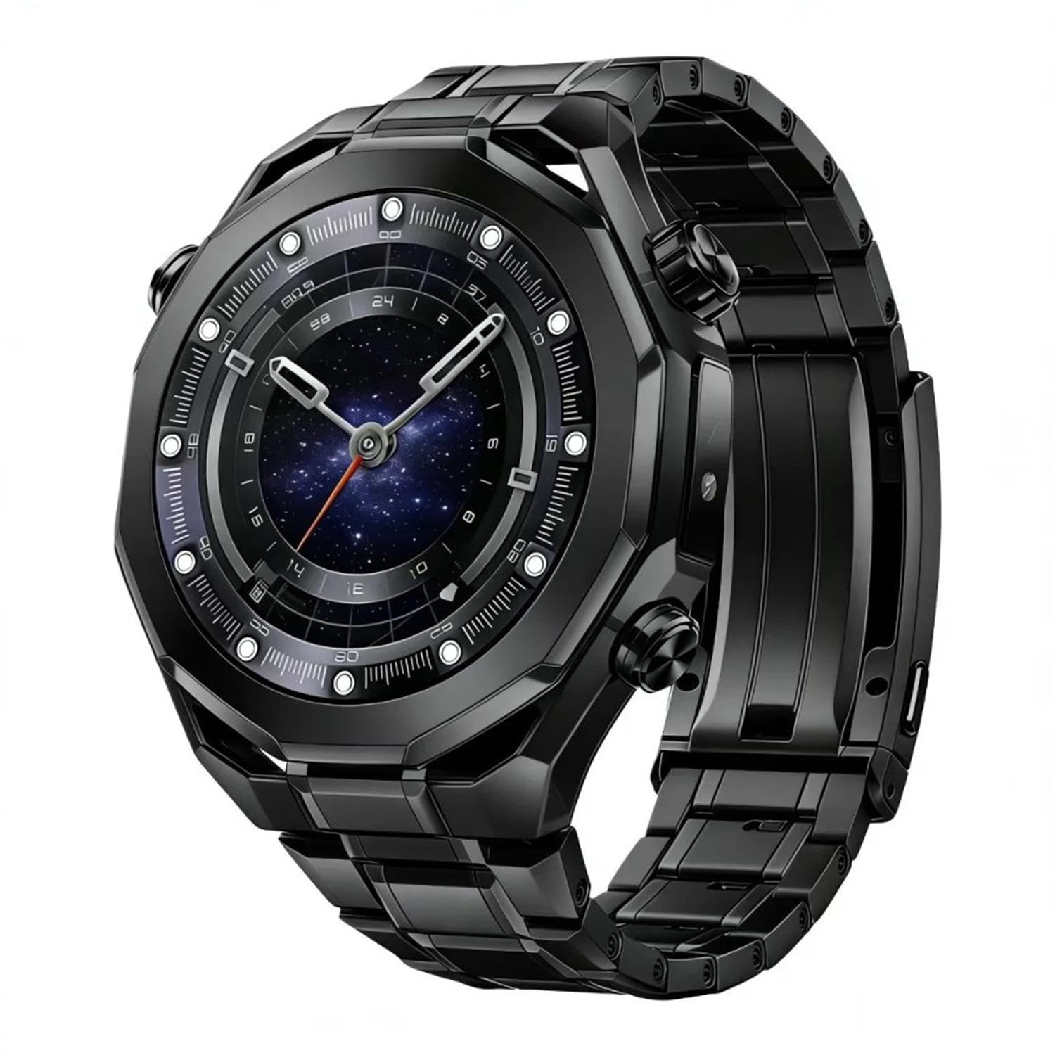 VeveXiao Correa de titanio resistente de un clic de 22 mm compatible con Huawei Watch Ultimate 2 bandas para hombre, correas de repuesto de aleación de titanio de lujo para Huawei Watch Ultimate