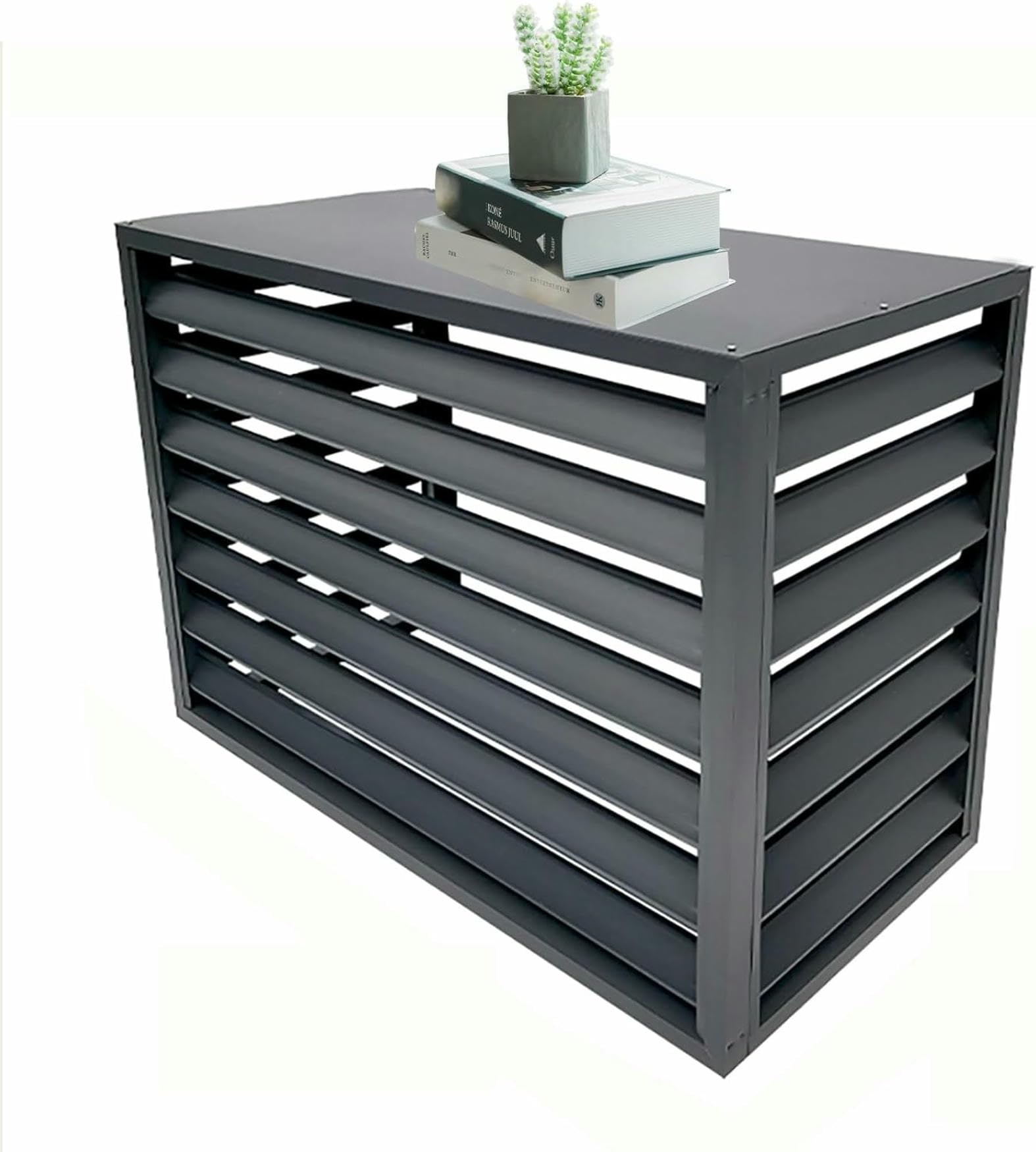 Cerca oculta de aire acondicionado en aluminio para decoración de terrazas