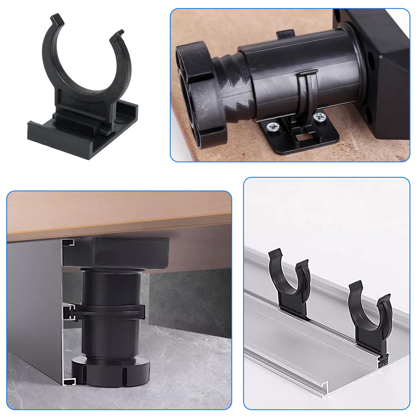 5 Ganci Zoccolo Cucina In ACCIAIO Resistenti Ferma Battiscopa