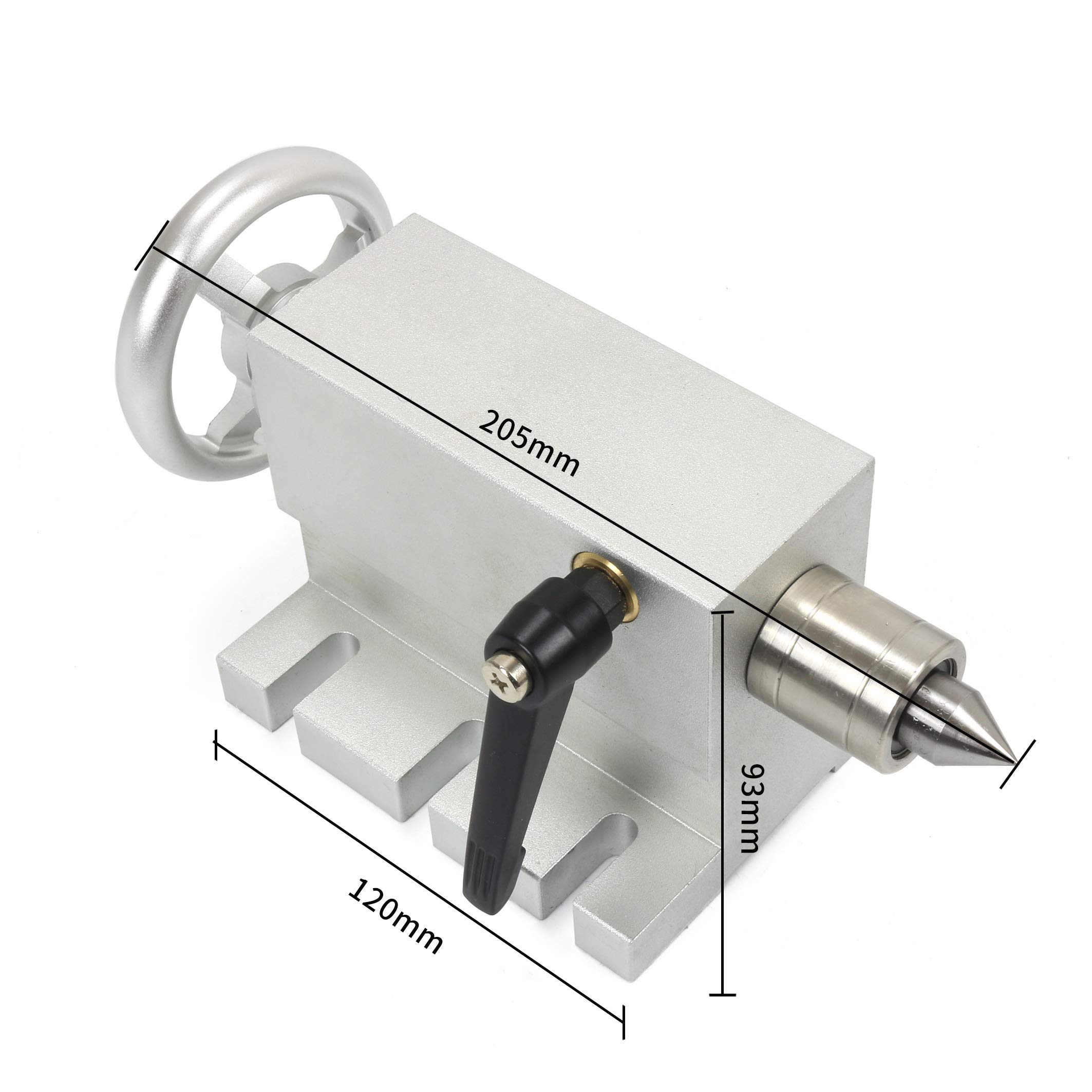 Engraving Machine Rotary 4th Axis + 65mm Tailstock CNC Router Rotation