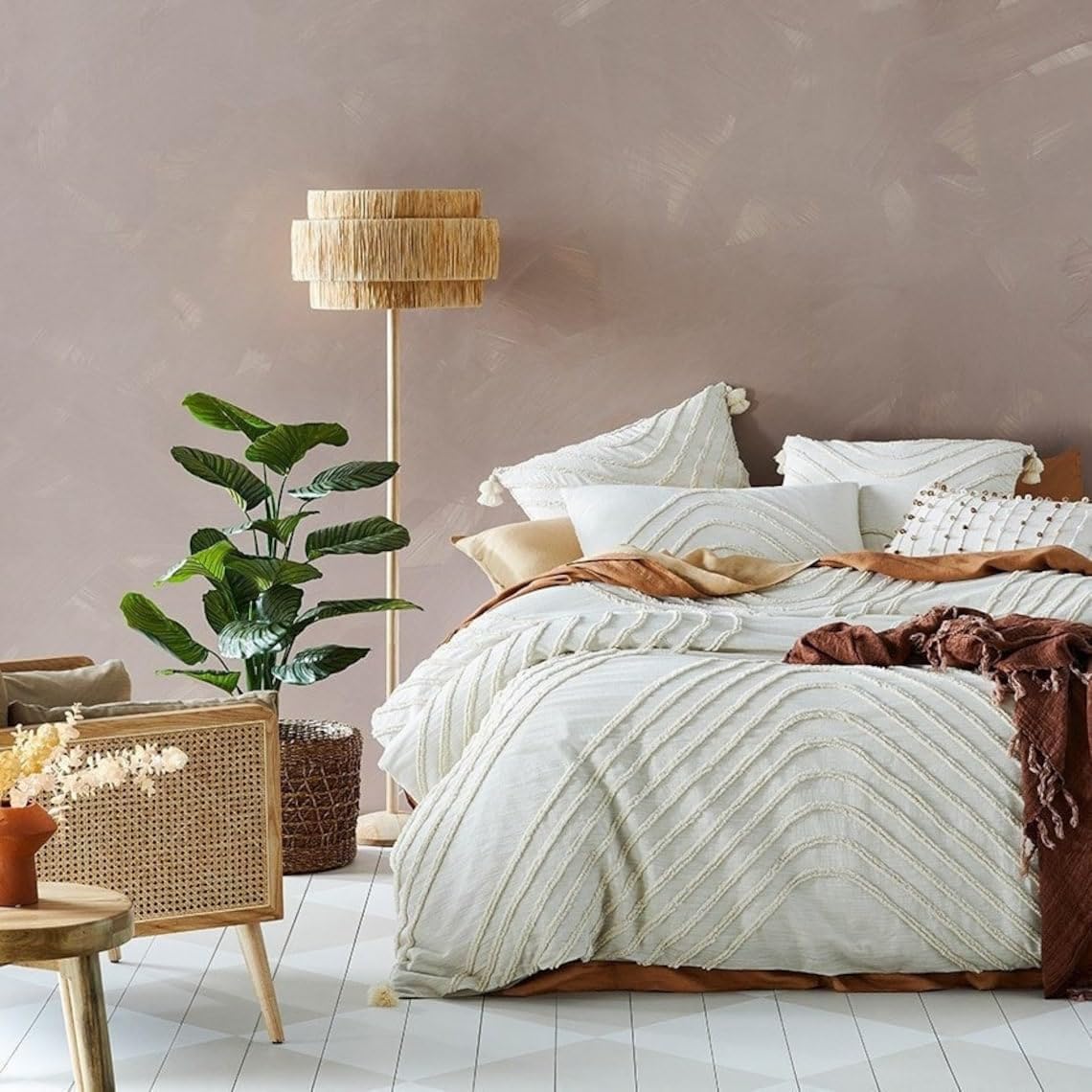 Housse couette 108X108 coton fini les couettes trop courtes avec ce style indien