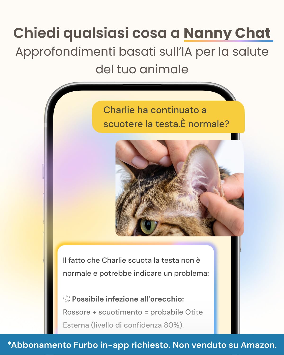 Furbo Videocamera 360° per Gatti con Pacchetto Sicurezza Casa [PREMIUM CON ABBONAMENTO RICHIESTO] Con App, Vista Rotante a 360°, Visione Notturna a Colori, Tracciamento Automatico, Lancio Croccantini