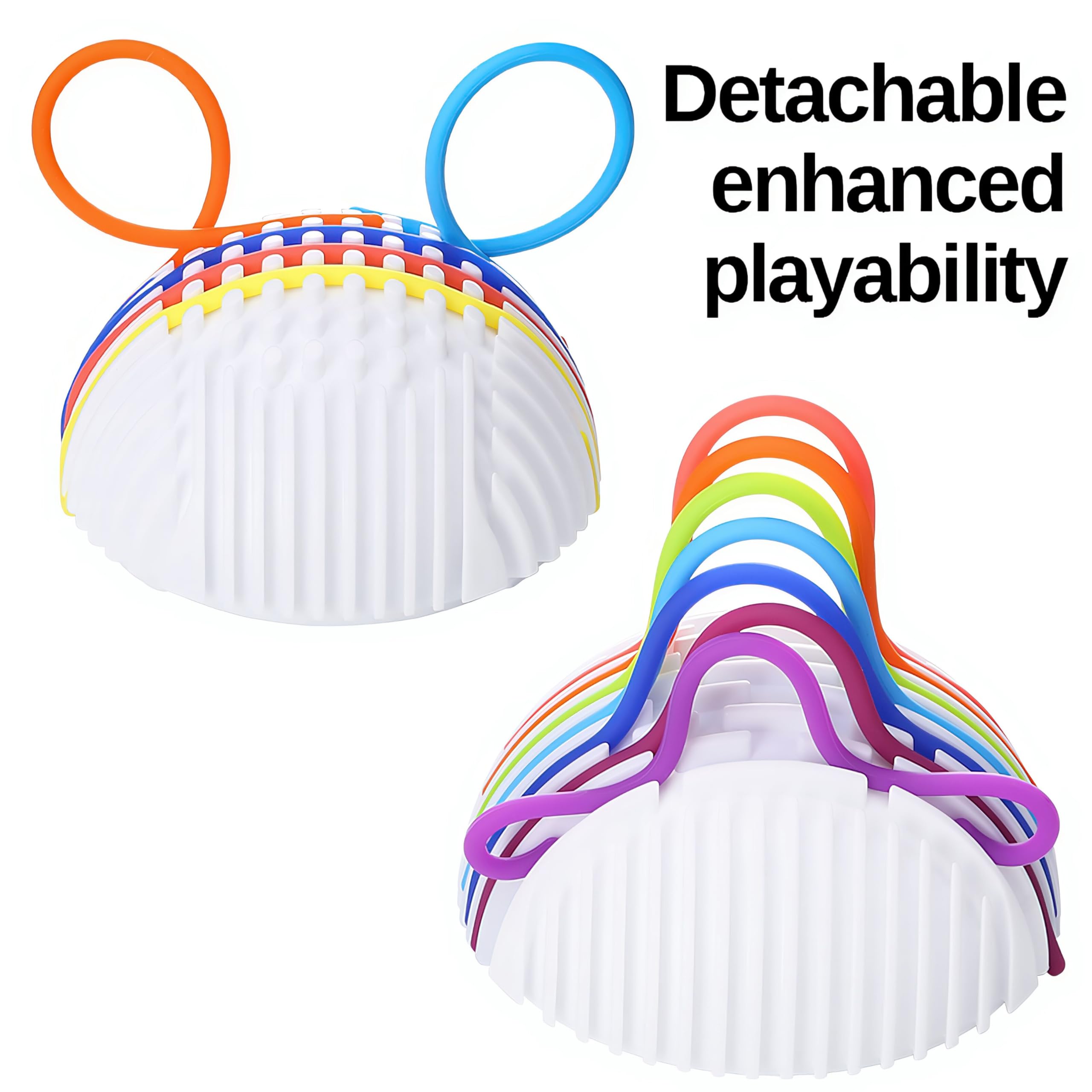 Shiergongli Sensory Activity Ball for Kids & Adults 3D DIY Fidget Toy with 20 Colourful Strings, Calming Autism ADHD Toy, Silicone Tactile Stress Relief Toy for Focus & Fine Motor Skills - Image 4
