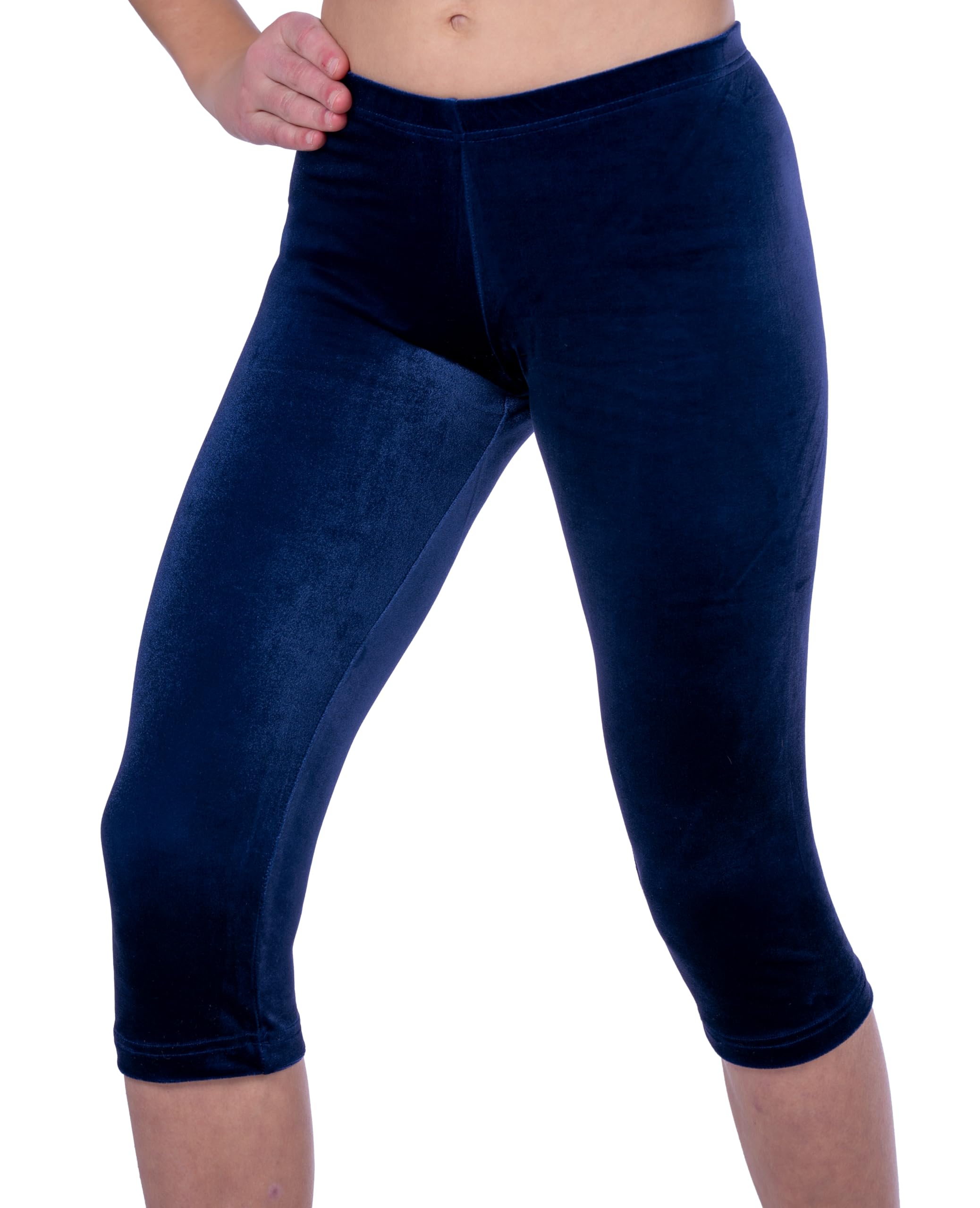 Fischer 7712 "Peggy Niñas gimnasia deporte pantalones Capri mallas en suave terciopelo diseño, Oeko-Tex Standard 100 certified, diferentes tamaños y colores