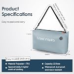 travel inspira 22L No-Pump Vacuum Bag, Roll-Up Crossbody Cube | No-pump 22L TPU vacuum cube: roll to compress, wear crossbody. IP67 waterproof. Black/Fluorescent Green/Gray Blue. Reusable.