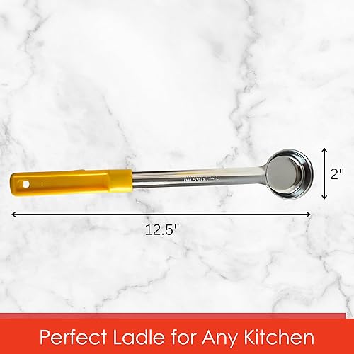 Miniatura 3 de Habanerofire Cuchara de acero inoxidable sólido de 1 onza para medir y servir cucharas para servir de grado comercial (paquete de 12)