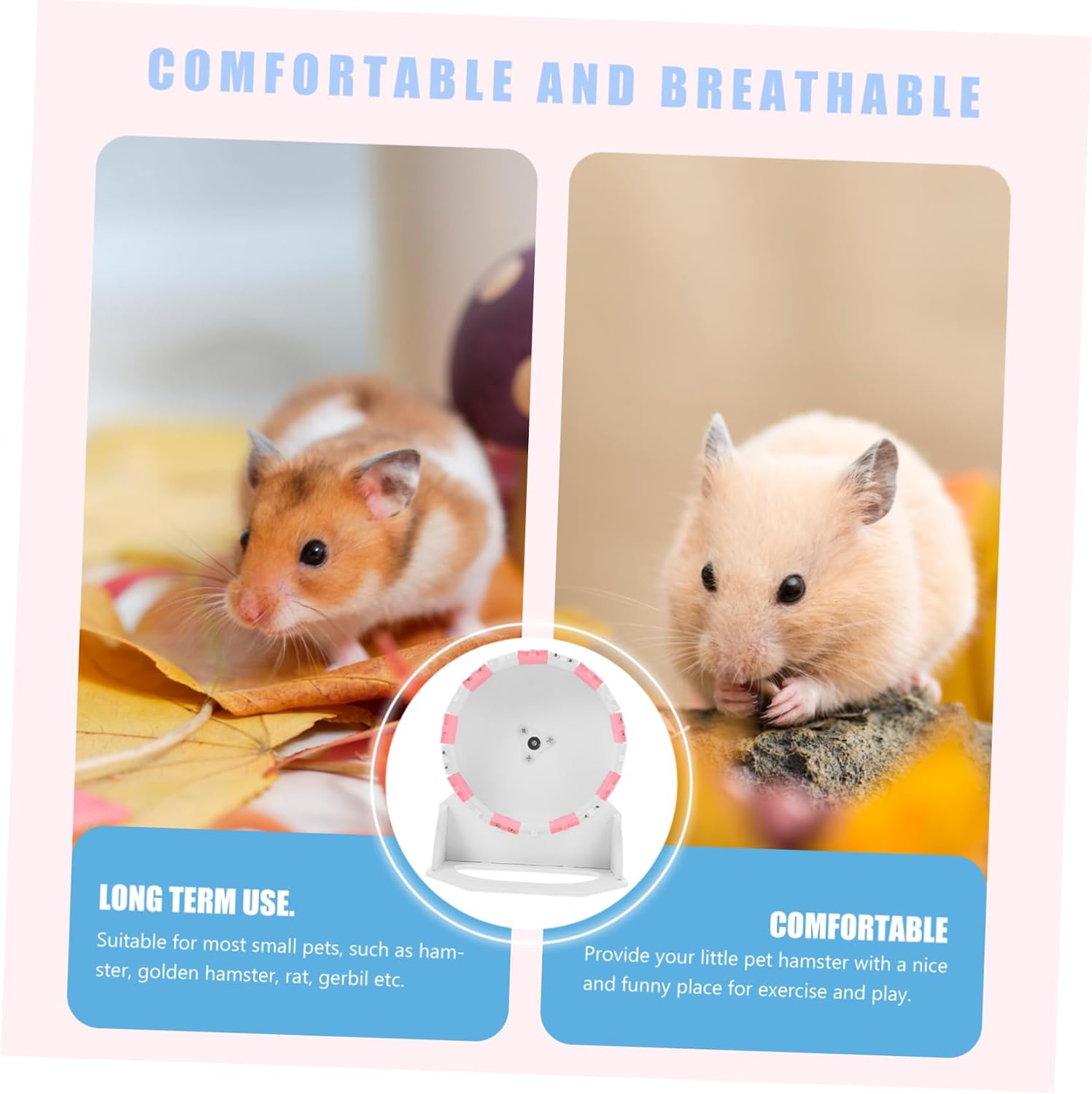 Hamster Wheel Exercise Toy for Small Animals Non- for Hamsters Gerbils Mice Chinchillas Room Decor