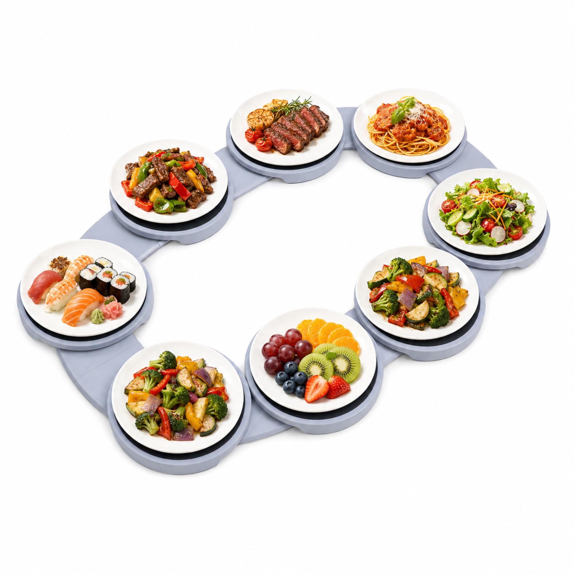 Tavolo Girevole Piatto Da Portata Rotondo Organizzatore Per Cibo A 360° Multifunzionale Riutilizzabile Portatile Vassoio Organizer Rotante Per Alimenti