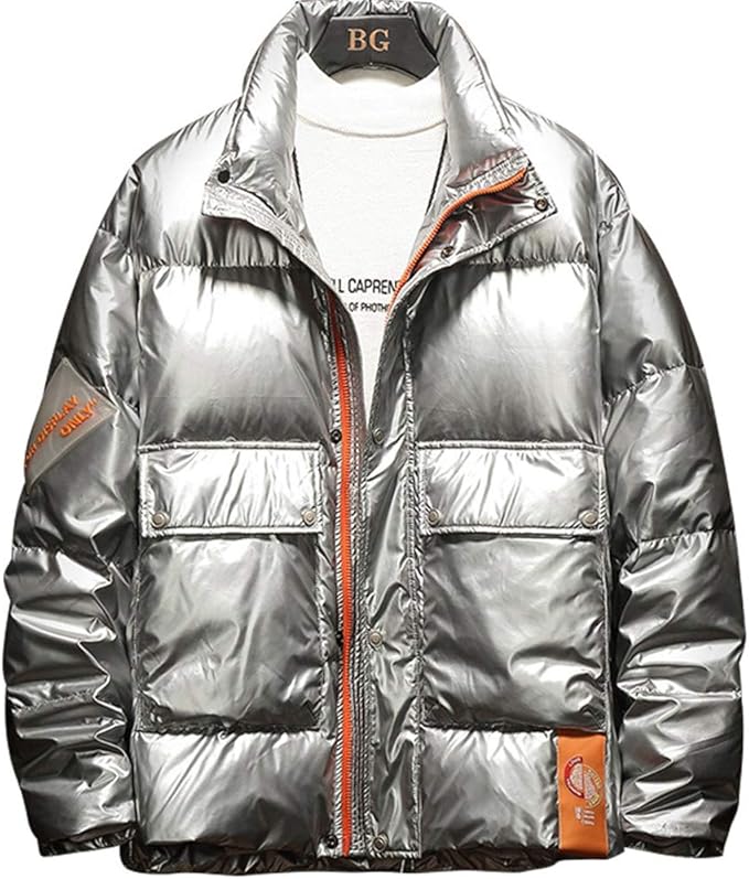 colorful reflective puffer jacket